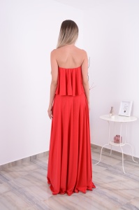 Rochie domnisoare de onoare Eliza Glamour – Rosu - Img 5