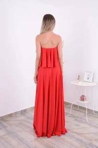 Rochie domnisoare de onoare Eliza Glamour – Rosu - Img 5