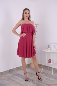 Rochie scurta domnisoare de onoare Eliza Magenta - Img 3