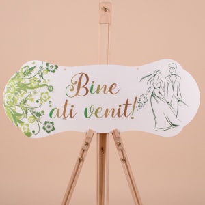 Placuta Mare "Bine ati venit" - Verde
