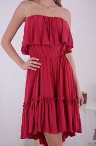 Rochie domnisoare de onoare Bella - Cranberry - Img 3