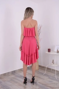 Rochie domnisoare de onoare Bella - Roz - Img 3