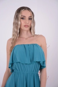 Rochie domnisoare de onoare Bella - Turcoaz - Img 3