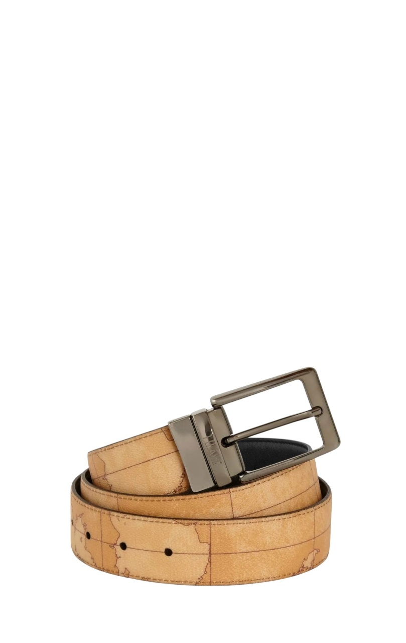 Cintura Bally Uomo In Pelle Reversibile Regolabile - Colore Salvia, Fibbia In Metallo, Taglia 120, Italia