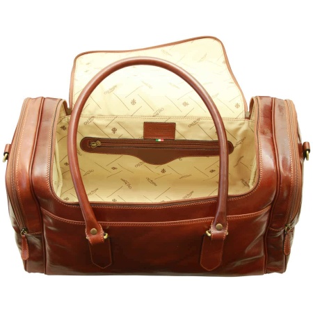 Arno. Borsa da Viaggio in pelle. Marrone - Img 3