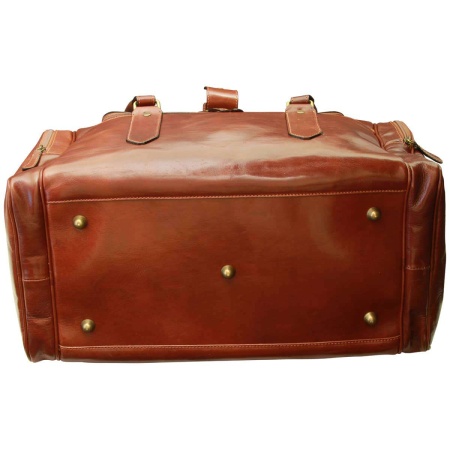 Arno. Borsa da Viaggio in pelle. Marrone - Img 5
