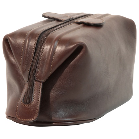 Beauty case in pelle. Marrone Scuro - Img 4