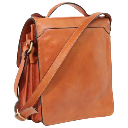 Borsa a tracolla in pelle. Marrone Coloniale - Img 3