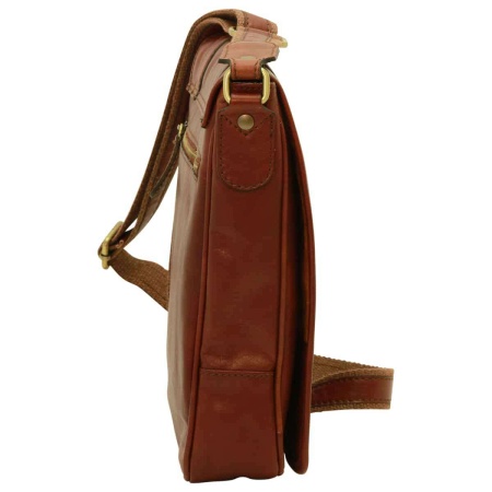 Borsa a tracolla in pelle. Marrone Mogano - Img 5