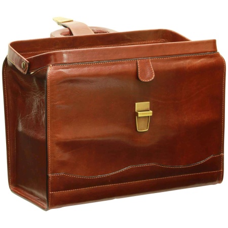 Borsa da medico in pelle. Marrone - Img 2
