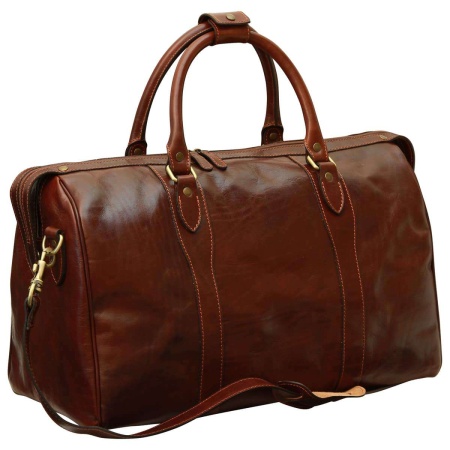 Borsa da viaggio con tracolla. Marrone - Img 3