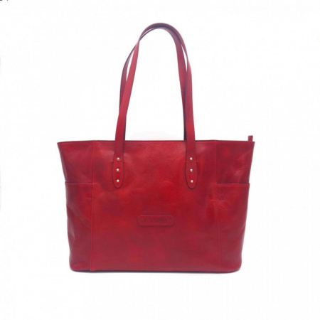 BORSA DONNA SHOPPING IN PELLE LE ARTI ARTIGIANALE MADE IN ITALY - Img 5