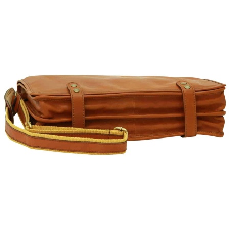 Borsa Messenger in in vitello nappato. Gold - Img 7