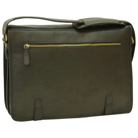 Borsa Messenger in vitello nappato. Nero - Img 3
