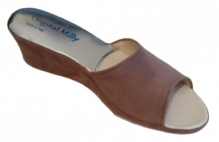 CIABATTA DONNA MILLY IN CAMOSCIO ARTIGIANALE MADE IN ITALY - Img 4