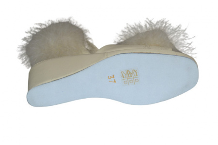 CIABATTE DONNA IN PELLE IMPERIAL CON PIUME MADE IN ITALY - Img 3
