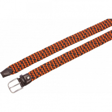 CINTURA UOMO 3,5 CM BICOLORE ELASTICA INTRECCIATA IN TESSUTO ORIONE BELTS ARTIGIANALE MADE IN ITALY - Img 2