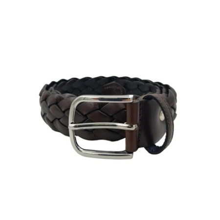 CINTURA UOMO 3,5 CM EXTRA LARGE INTRECCIATA IN CUOIO ORIONE BELTS ARTIGIANALE MADE IN ITALY - Img 5