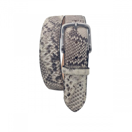 CINTURA UOMO 4 CM PATCHWORK ORIONE BELTS IN PITONE ARTIGIANALE MADE IN ITALY - Img 3