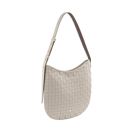 DUDU Borsa a Spalla Donna in Pelle Intrecciata – Elegante Borsa Hobo con Cerniera, Borsa a Tracolla in Vera Pelle con Manico Regolabile e Interni Capienti - Img 2