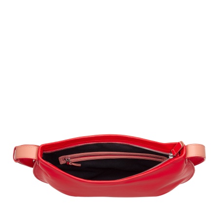 DUDU Borsa a Spalla Morbida Donna Media in Vera Pelle, Borsa Hobo con Spallina Regolabile, Borsetta a Tracolla con Cerniera Zip - Img 5