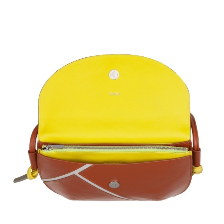 DUDU Borsa a Tracolla Donna in Vera Pelle – Borsetta Piccola con Chiusura a Patta Stile Tennis con Tracolla Regolabile e Interno Capiente - Img 5