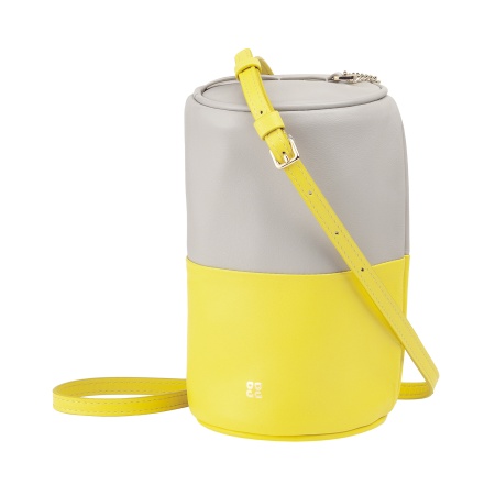 DUDU Borsa Donna Cilindrica in Pelle, Borsa a Tracolla con Catena e Pelle, Borsa a Cilindro Piccola Fashion Elegante con Cerniera - Img 3