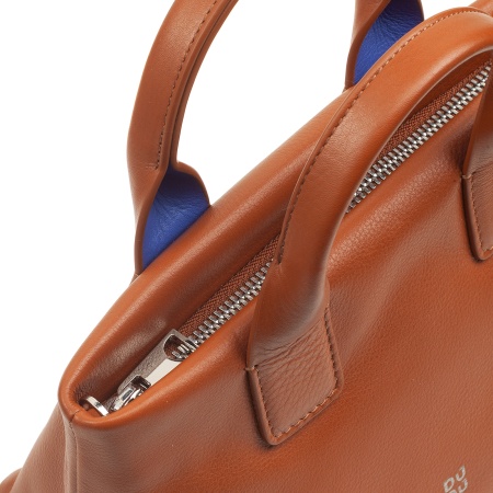 DUDU Borsa Donna Piccola a Tracolla in Vera Pelle, Borsa Mini Bag da Sera Elegante, 22 x 13 cm, Doppi Manici, Tracolla a Catena, Chiusura Zip - Img 3