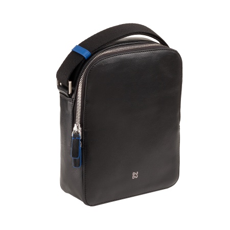 DUDU Borsello Uomo in Vera Pelle Colorato, Borsa a Tracolla Regolabile, Design Piccolo Compatto, Multi Scomparto e Chiusura Zip - Img 3