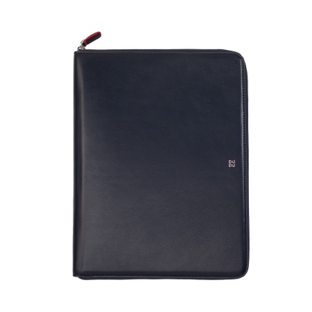 DUDU Cartella Portadocumenti A4 in Pelle Portablocco da Ufficio Cartellina Porta Tablet iPad Multicolore con Zip - Img 2