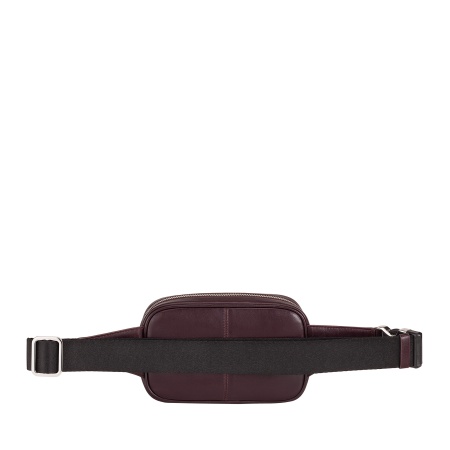 DUDU Marsupio in Pelle Uomo con Cinghia Addominale Regolabile, Marsupio Colorato a Tasca Singola con Cerniera, Porta Cellulare, Borsello da Viaggio, Marsupio da Scooter Moto Bicicletta - Img 2