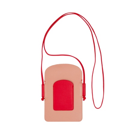 DUDU Porta Cellulare da Collo Donna in Pelle, Doppia Tasca Porta Smartphone, Tasca Porta Tessere, Tracolla Laccio Regolabile - Img 2