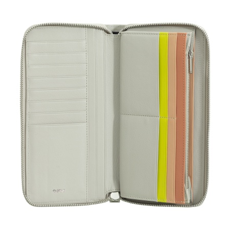 DUDU Portafoglio Donna Grande con Cerniera RFID in Pelle Nappa Zip Around 14 Tasche Porta Carte di credito e Portamonete - Img 2