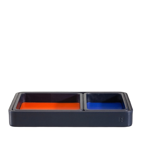 DUDU Set Svuotatasche in Pelle da 3pz, Vassoio Portaoggetti da Tavolo Casa Scrivania Ufficio, Porta Chiavi, Monete, Telefono - Img 2