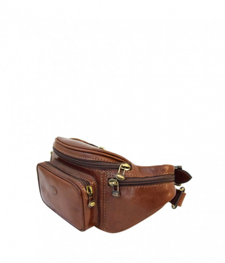 MARSUPIO IN PELLE DI BERARDINO MODELLO 5 TASCHE - Img 2