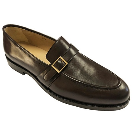 MOCASSINI UOMO IN PELLE CON FIBBIA GAROFALO GIANBATTISTA ARTIGIANALI MADE IN ITALY - Img 4