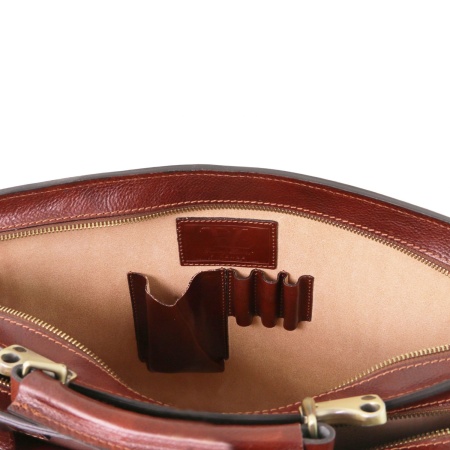 Venezia - Borsa da lavoro in pelle 2 scomparti con zip - Img 5