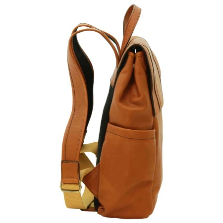 Zaino per laptop in pelle. Gold - Img 5
