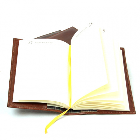 AGENDA GIORNALIERA IN PELLE PICCOLA 10x15 CM OLD ANGLER FIRENZE - Img 4