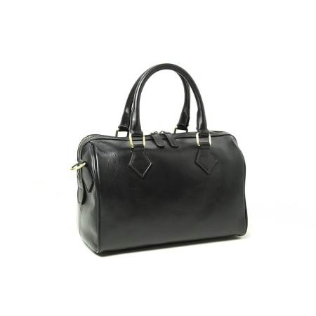 Bauletto due manici in pelle - nero - Img 2