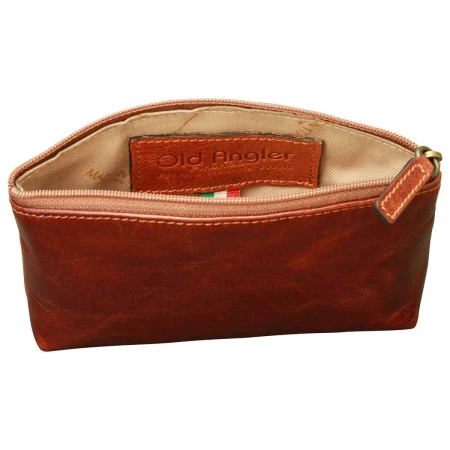 Beauty case in vera pelle. Marrone - Img 2