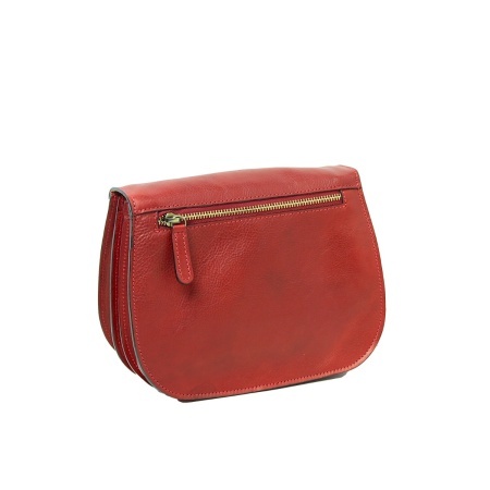 Borsa a tracolla di vitello pieno fiore-Rosso - Img 3