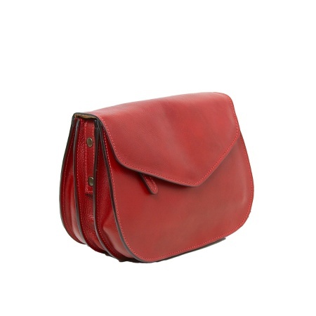 Borsa a tracolla di vitello pieno fiore-Rosso - Img 5