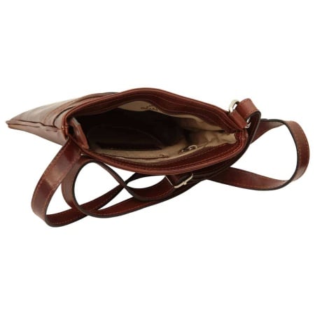 Borsa a tracolla in pelle - marrone - Img 2
