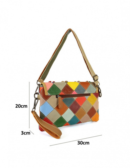 BORSA A TRACOLLA MULTICOLOR IN PELLE MISSTAR FANTASIA FIORI - Img 2