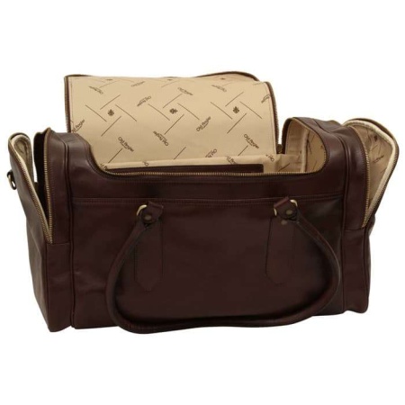Borsa da viaggio in pelle. Marrone scuro - Img 3