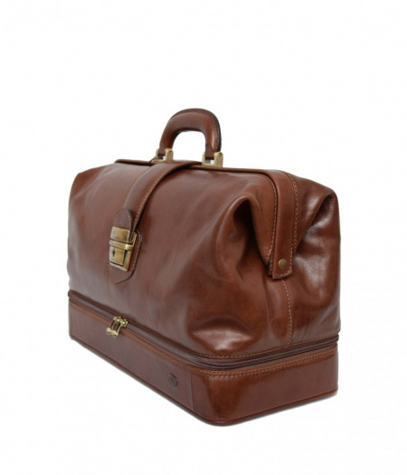 BORSA MEDICO IN PELLE CON DOPPIO FONDO DI BERARDINO - Img 3