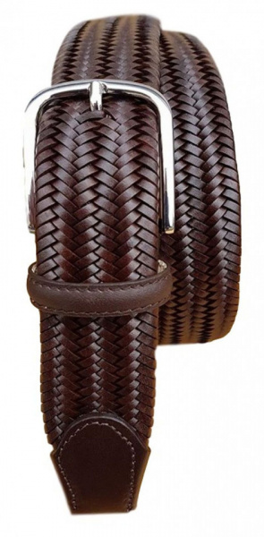 CINTURA UOMO 3,5 CM EXTRA LARGE ELASTICA IN CUOIO ORIONE BELTS ARTIGIANALE MADE IN ITALY - Img 2