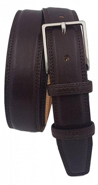 CINTURA UOMO 3,5 CM IN PELLE ORIONE BELTS ARTIGIANALE MADE IN ITALY - Img 4