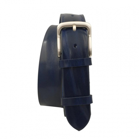CINTURA UOMO 4 CM IN CUOIO DI TORO PLISSE' ORIONE BELTS ARTIGIANALE MADE IN ITALY - Img 2